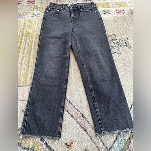 Women’s Free People CRVY High Rise Vintage Straight Jeans with Raw Edge Size 29